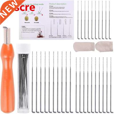 30 PCS Wooden Handle Felting Needles 3 Sizes Wool Felting N