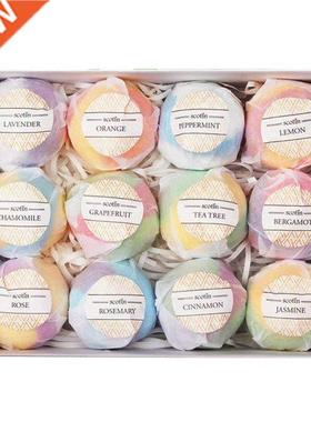 Bath Bombs Gift Set - 12 Handmade Fizzies For Women - Perfec
