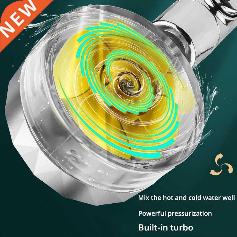 Turbo Propeller Shower Head With Filter Water Saving Flow 36