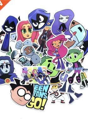 26Pcs/lot American Comic Teen Titans Go ers Snowboard Lapto