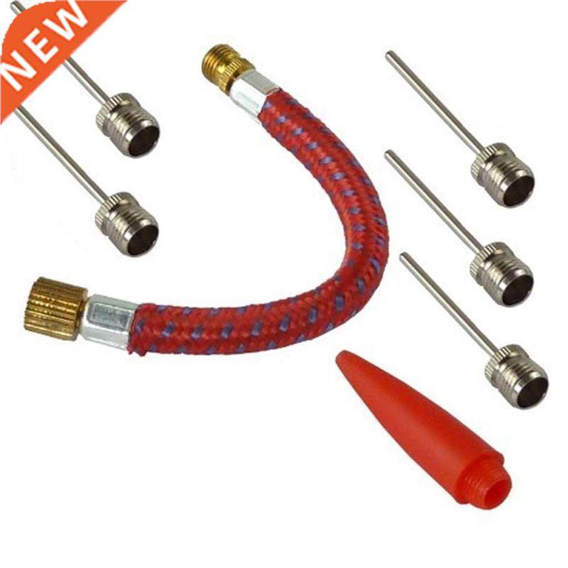 7PCS Bicycle Pump Adaptor Inflating Needle Hose Inflate Pum