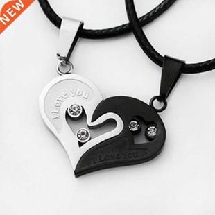 1 Pair Fashion Couple Necklace Jewelry Unisex Lovers Couples