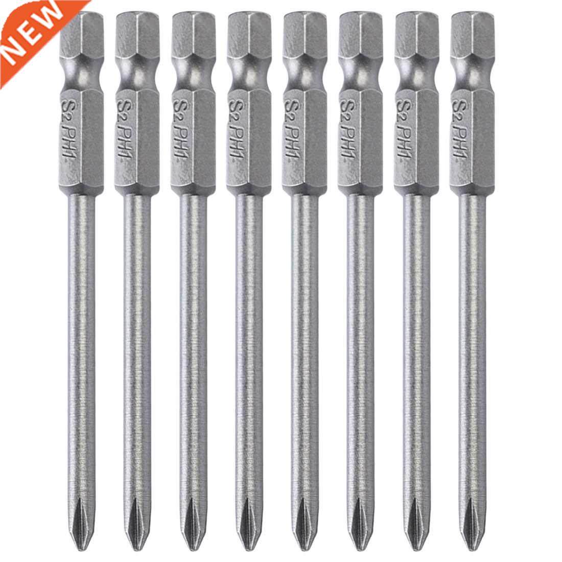 8pcs 75mm Long Head Cross Phillips Hex Alloy Steel Bits Set