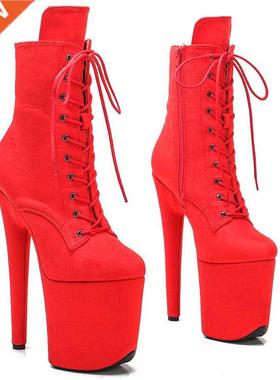 Leecabe-Botas de Pole Dance con plataforma de 20CM/8 pulgada