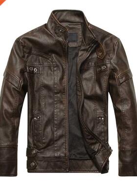 New arrive brand motorcycle leather jacket men men's leather