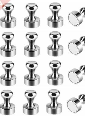 16 Pcs Magnetic Push Pins, Thumb Tacks, Refrigerator Fridge