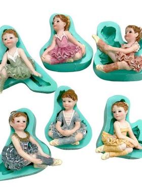 Dancing Girl Modeling Silicone Mold  Dance Ballets Girl C