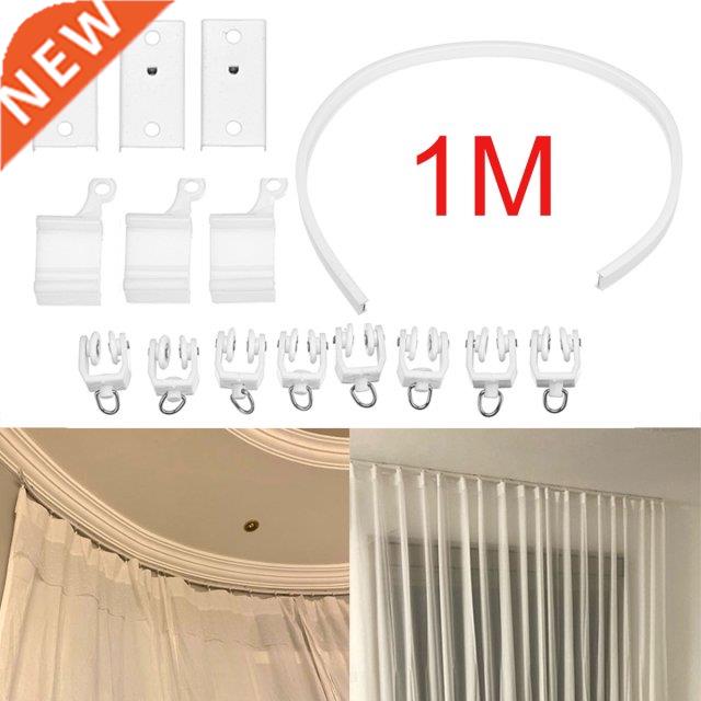 1M Flexible Ceiling Curtain Rail Cuttable Curtain Track Top