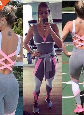 Fashion Yoga Set Women Gym Sporting Playsuit Clothing Exerci