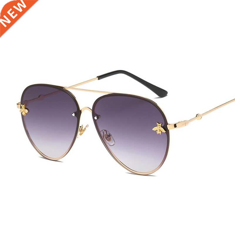 Vintage Gradient Aviation Sunglasses Woman Fashion Luxury St