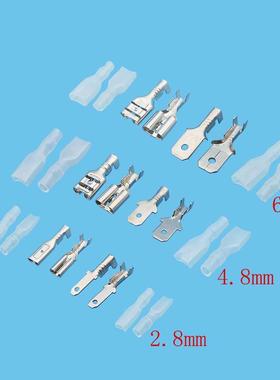 40Pcs(10Set) Mle Femle 2.8mm 4.8mm 6.3mm Spde Crimp Termi