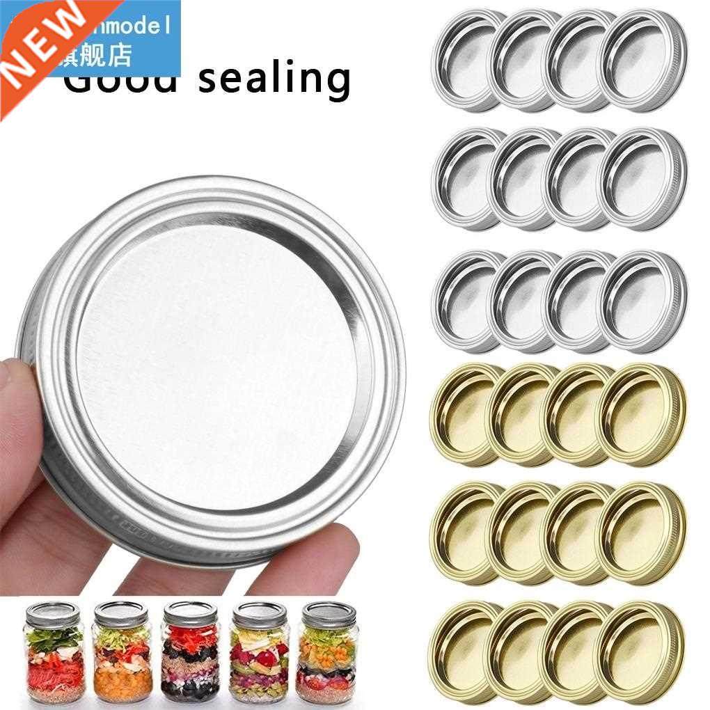 24pcs 70mm Split-Type Jars Lids Silicone Seals Rings Storage