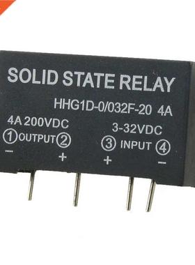 Input -2V DC Out 4A 200V DC 4 Pin PCB Solid State Relay