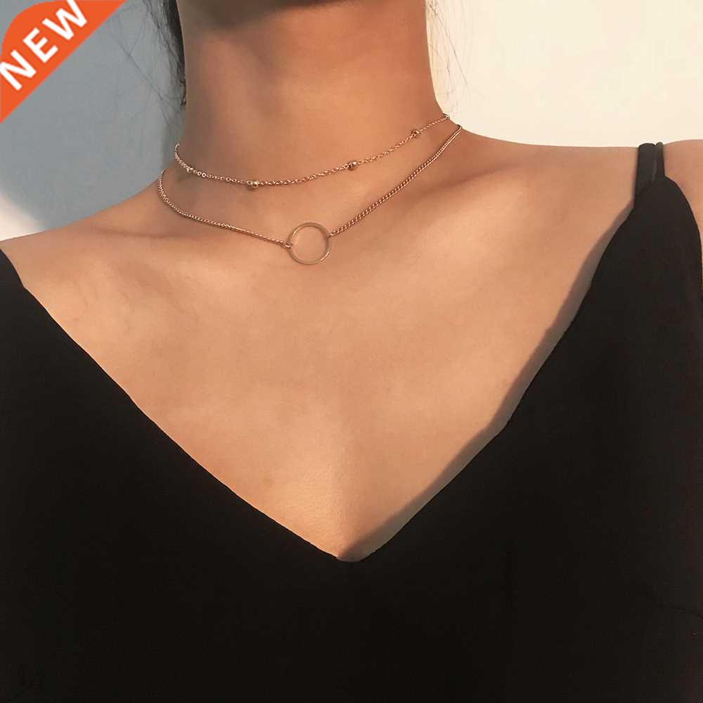 SNG New Arrival 2022 Fashion Modern Choker Necklace Two Laye
