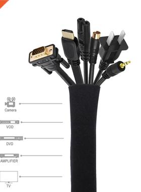 3pcs 50/100CM Cable Concealer Management Sleeve Wire Organiz