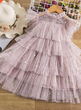 Summer Flower Girl Princess Dresses For Wedding Sequin Shiny