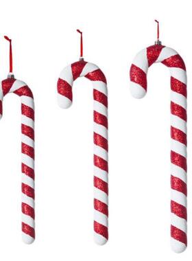 Candy Cane Ornament Gltter Chrstmas Canes Decor Tree Hang