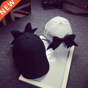 Harajuku female Bow knot Adjustable Baseball casquette Caps