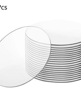 G6DA 20pcs 4inch Clear Acrylic Sheet Round Disc Transparent