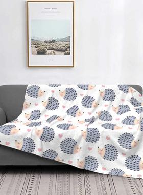 Seamless Cute Hedgehog Anmal Blanket Woodland Wnter Warm B