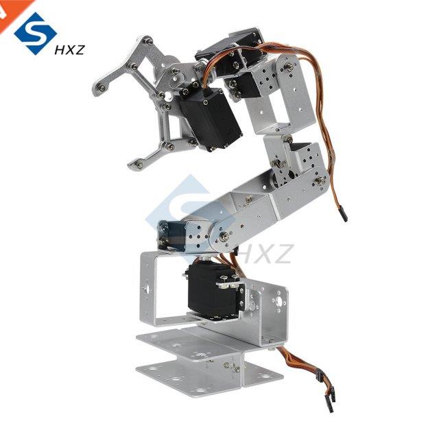 Silver ROT3U Six-Degree-of-Freedom Aluminum Manipulator Robo