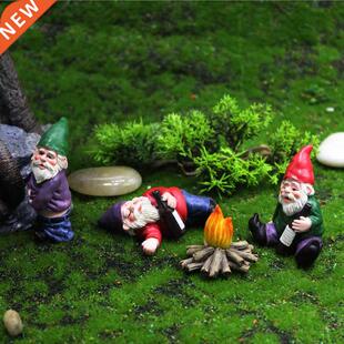 1 PCS Fairy Garden Tiny Gnomes Statue Resin Garden Courtyard