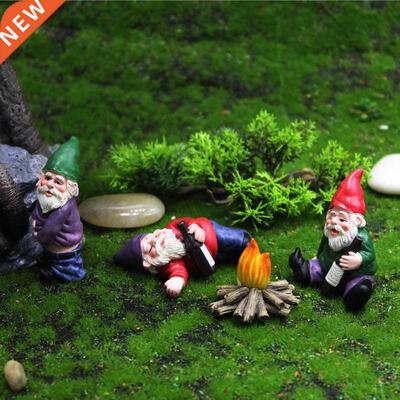 1 PCS Fairy Garden Tiny Gnomes Statue Resin Garden Courtyard