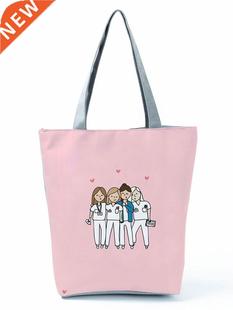 Ladies Foldable Nurse Handbag High Printed Ctoon