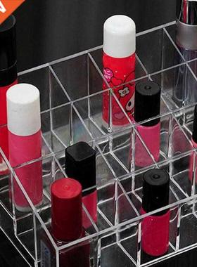 Clear Acrylic 24 Grid Makeup Organizer Storage Box Lipstick