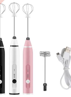 USB Rechargeable Egg Beater Fr Foamer Whisk Electric 3