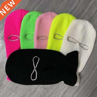 Balaclava Full For Rhinestone Unise Hat Paste Mask WZCX Face