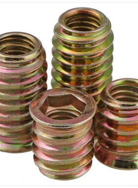 Flat head hex socket Nut embedded iron Straight teeth M6 M