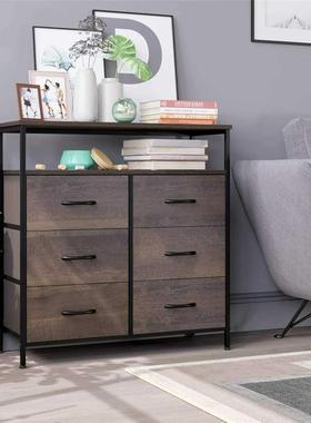 Sideboard Storage Cabinet Chest with 6 Drawers Wood Househol