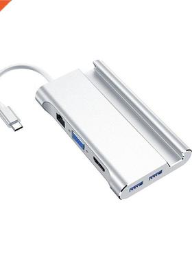 7in1 Type C to HDMI-compatible HUB Adapter USB Hub Docking S