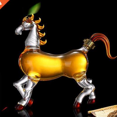 Novelty Horse Shape Decanter 1000ml Horse Holder Stand Decor