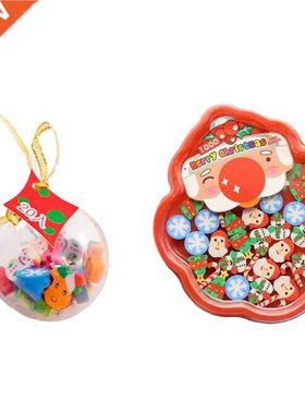 36Pcs/Pack Creative Christmas Eraser Small Eraser Decompress