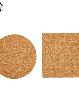 10pcs Handy Round/Square Self Stcker Cork Coasters Wne Dr