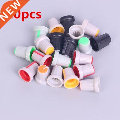 20Pcs Potentiometer Rotary Knobs 6mm Plastic Threaded Knurle