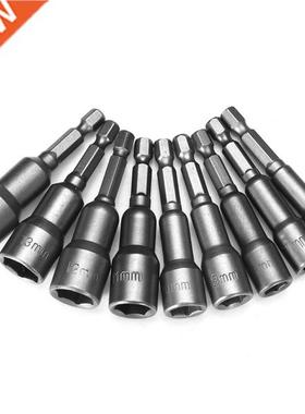 9pcs 6-14mm Hex Power Socket Nut Driver Setter 1/4 Inch Hex