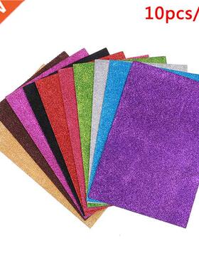 10Pcs Glitter Paper A4 Sheets Fixed Glitter Single Sided Di
