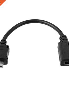 Mini 5 pin female adapter, black Micro-USB 5 pin male