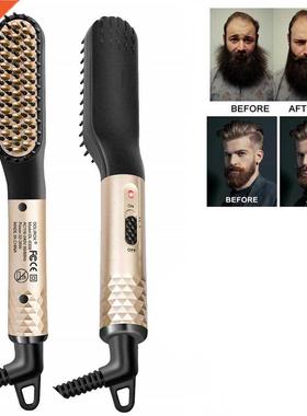 Men's Beard Hair Styler Curling Hair Straighteners Brush Ir