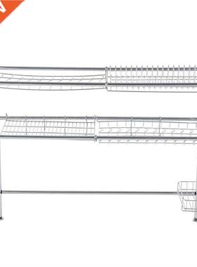 Stainless Steel Plates Bowls Storage Rack Dishes Drying Shel