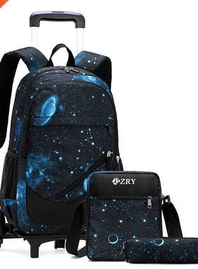 Trolley Children School Bags With Wheel Mochila Kids Backpac