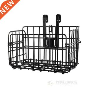 Front Rear Wire Bicycle Suppl Metal Basket Foldable Bike Bag