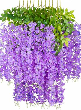 1Pc 110cm Wisteria Artificial Flower Silk Vine Hanging Garla
