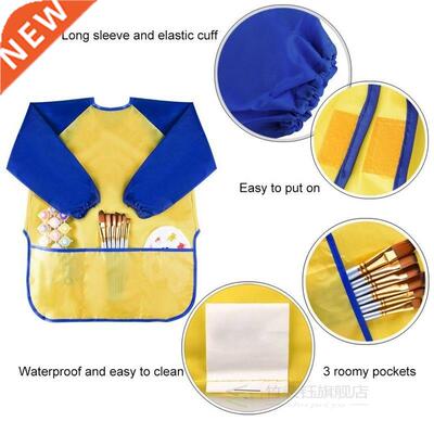Childrens Kids Toddler Waterproof Play Apron Art Smock with