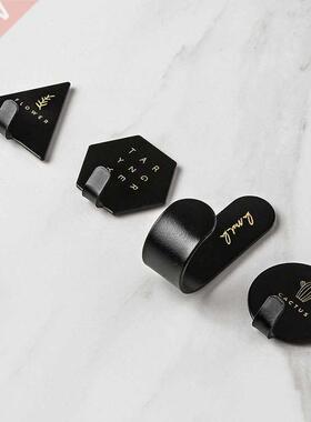 *4PCS Stainless steel hook self-aesive minimalist home dec