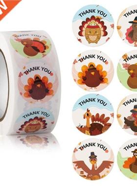 G6DA 500pcs Happy Thanksgiving Day Stickers Funny Grateful D