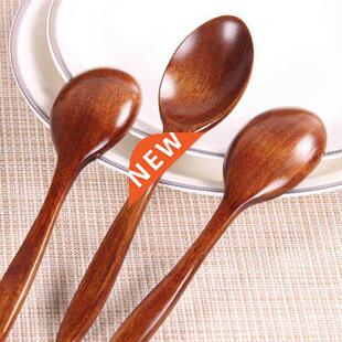 Home Wooden Spoon Flatware Porridge Bowl Chinese bamboom Din